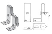 Trays, railkoker en bevestigingen - Wibe Muurbeugel 11/75 pre-galvanized - 721106