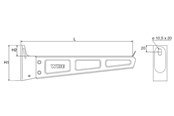 Trays, railkoker en bevestigingen - Wibe Cantilever ARM 50i-300 pre-galvanized - 791414