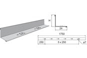 Trays, railkoker en bevestigingen - Wibe Dividingstrip 39/24 1.75m pre-galvanized - 718835