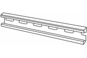 Trays, railkoker en bevestigingen - Wibe Mounting rail 40s hdg - 717001