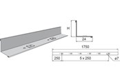 Trays, railkoker en bevestigingen - Wibe Div.strip 39/55 1.75m pre-galvanized - 725785