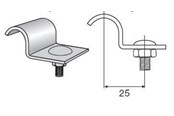 Trays, railkoker en bevestigingen - Wibe Profile clamp 43 hdg - 707511