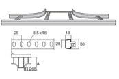 Trays, railkoker en bevestigingen - Wibe T-junction 16/200 hdg - 716194