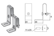 Trays, railkoker en bevestigingen - Wibe Wall bracket 11/75 hdg - 713203