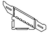 Trays, railkoker en bevestigingen - Wibe Universele hoek 70mm - CSU36110002