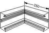 Trays, railkoker en bevestigingen - Hager Inner corner br 70130 pw - L8771PERL