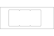 Trays, railkoker en bevestigingen - Hager Cover 3m 3se/br 130 perlewhite - 3SE/BR130PH