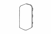 Trays, railkoker en bevestigingen - Tehalit End left sl 20051 m 5554 perlewhite - M5554PH