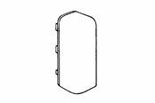 Trays, railkoker en bevestigingen - Tehalit End right sl 20051 m 5553 perlewhite - M5553PH