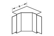 Trays, railkoker en bevestigingen - Tehalit Inner corner lf/lfh 30045 ph - M6181PH