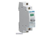 Componenten voor schakelkasten en kasten - Hager Latching 1no pushbutton + Groene LED 230v - SVN413