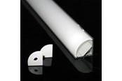 Trays, railkoker en bevestigingen - DEVELTRON Alu profil 2 with opal cover - 2.5 m - LM27102