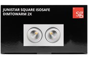 Lampen - SG Armaturen Junistar square isosafe dimtowarm Wit 2x7w - 901261