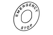 Drukknoppen en signaalapparaten - Schneider Electric E. stop legend plate - ZBY9101