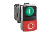 Drukknoppen en signaalapparaten - Schneider Electric Harmony double pushbutton complete with Wit i on Groen pus - XB4BL73415