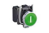 Drukknoppen en signaalapparaten - Schneider Electric Harmony drukknop compleet met veerterugkeer en platte druk - XB4BA3311