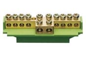 Aansluitapparatuur - Hager Messing terminal 49 mm with socket earth - KM07E