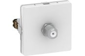 Stopcontacten en stekkerdozen - LK fuga f-connector outlet 1 modul white - 588D6091
