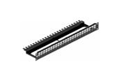 Koperen bekabeling - Leviton Patch panel for 24xrj45 tool-free jacks 1u black - MMCPNLX24SIJ2MIL
