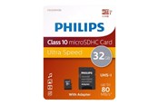 Geheugenkaart - Philips FM32MP45B - flash memory card - 32 GB - microSDHC UHS-I - FM32MP45B/00