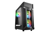Case - Sharkoon VG6-W RGB - mid tower - ATX - Case - Tower - Zwart - 4044951026814