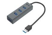 USB hub - I-Tec USB 3.0 Metaal Passive HUB USB hub - 4 - USB 3.2 - Grijs - U3HUBMETAL403