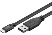 USB-kabel - Pro USB-A <-> USB-C - 1.8m - USB 3.0 - Zwart - PUSB3.0-AC-BLK-1.8M