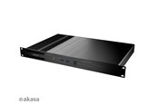 Case - Akasa Galileo TU3 Thin-Mini-ITX 1U Gehäuse OEM - Case - Ultra small form factor - Zwart - A-ITX29-M1B