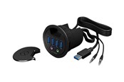 USB hub - ICY BOX 4 Port HUB - USB 3.0 USB hub - 4 - USB 3.0 - Zwart - IB-HUB1403A