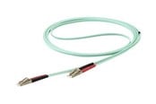 Netwerk - kabel - StarTech.com 10m OM4 LC to LC Multimode Duplex Fiber Optic Patch Cable - patch cable - 10 m - aqua - Blauw - 10m - 450FBLCLC10