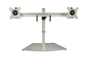 Monitorbevestiging - StarTech.com Dual-Monitor Stand for up to 24" Monitors - Horizontal Silver - stand - ARMDUOSS