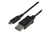 Beelscherm- en tv-kabel - StarTech.com 3.3 ft. (1 m) - USB-C Aan DisplayPort adapter Cable - 8K - HBR3 - Extern Video AV / multimedia paneel - Zwart - CDP2DP141MB