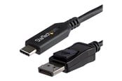 Beelscherm- en tv-kabel - StarTech.com 5.9 ft. (1.8 m) - USB-C to DisplayPort Adapter Cable - 8K - HBR3 - external video adapter - black - CDP2DP146B