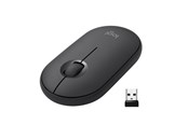 Muis - Logitech M350 Pebble Wireless Mouse - Graphite - Muis - Optisch - 3 knoppen - Zwart - 910-005718