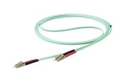 Netwerk - kabel - StarTech.com 15m OM4 LC to LC Multimode Duplex Fiber Optic Patch Cable - patch cable - 15 m - aqua - Blauw - 15m - 450FBLCLC15