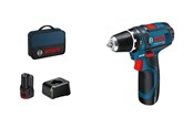 Elektrische schroevendraaier & boor - Bosch Professional GSR 12 V - 15 W/ 2 x 2 Ah charger - 060186810F