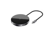 USB hub - Baseus Mirror series Qi charger and USB-C hub with HDMI 2xUSB 2.0 1xUSB 3.0 and PD USB hub - WXJMY-A0G