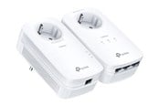 Netwerkapparatuur & Uitbreiding naar draadloos - TP-Link TL-PA8033P KIT AV1300 3-Port Gigabit Passthrough Powerline Startpakket - TL-PA8033P KIT