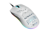 Muis - DUTZO Keiryō RGB - Matt Wit - Gaming muis - Optisch - 6 knoppen - Wit met RGB-licht - KEIRYO3389-RGB-MW