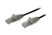 Netwerk - kabel - StarTech.com 0.5m CAT6 Cable - Black Slim CAT6 Patch Cord - Snagless - LSZH - patch cable - 50 cm - black - Zwart - 0.5m - N6PAT50CMBKS