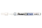 Schrijf- en tekengerei - Pentel X100W-S White marker 2.0mm Round - X100WS