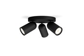 Lampen - Philips Pongee spot 3xGU10, zwart - 915005531301