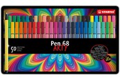Schrijf- en tekengerei - STABILO Pen 68 Arty Metaal Tin of 50 colors - 6850-6