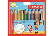 Hobby artikelen - STABILO woody 3 in 1 set of 10 colors. - 880/10