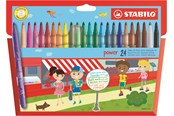 Hobby artikelen - STABILO Stroom fibre tip pen cardboard wallet of 24 pens washable Inkt cap off time 8 weeks - 280/24-01
