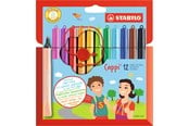 Schrijf- en tekengerei - STABILO Fibre-tip pen with cap-ring - never loose the cap again - 168/12-4