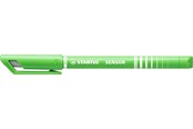 Schrijf- en tekengerei - STABILO SENSOR 189 fineliner with cushioned tip light green  adapts to the writing pressure - 4 pcs - 189/4