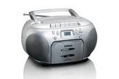 DAB & Wekkerradio - Lenco SCD-420SI - Portable FM Radio CD- Cassette player - FM - Stereo - Silver - SCD-420SI