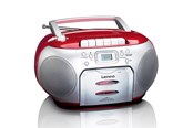 DAB & Wekkerradio - Lenco SCD-420RD - Portable FM Radio CD- Cassette player - FM - Stereo - Red - SCD420ROT