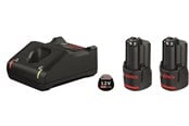 Gereedschap - Bosch Professional Blauw bosch 12v Batterij pack 2x2.0ah w/charger - 1600A019R8